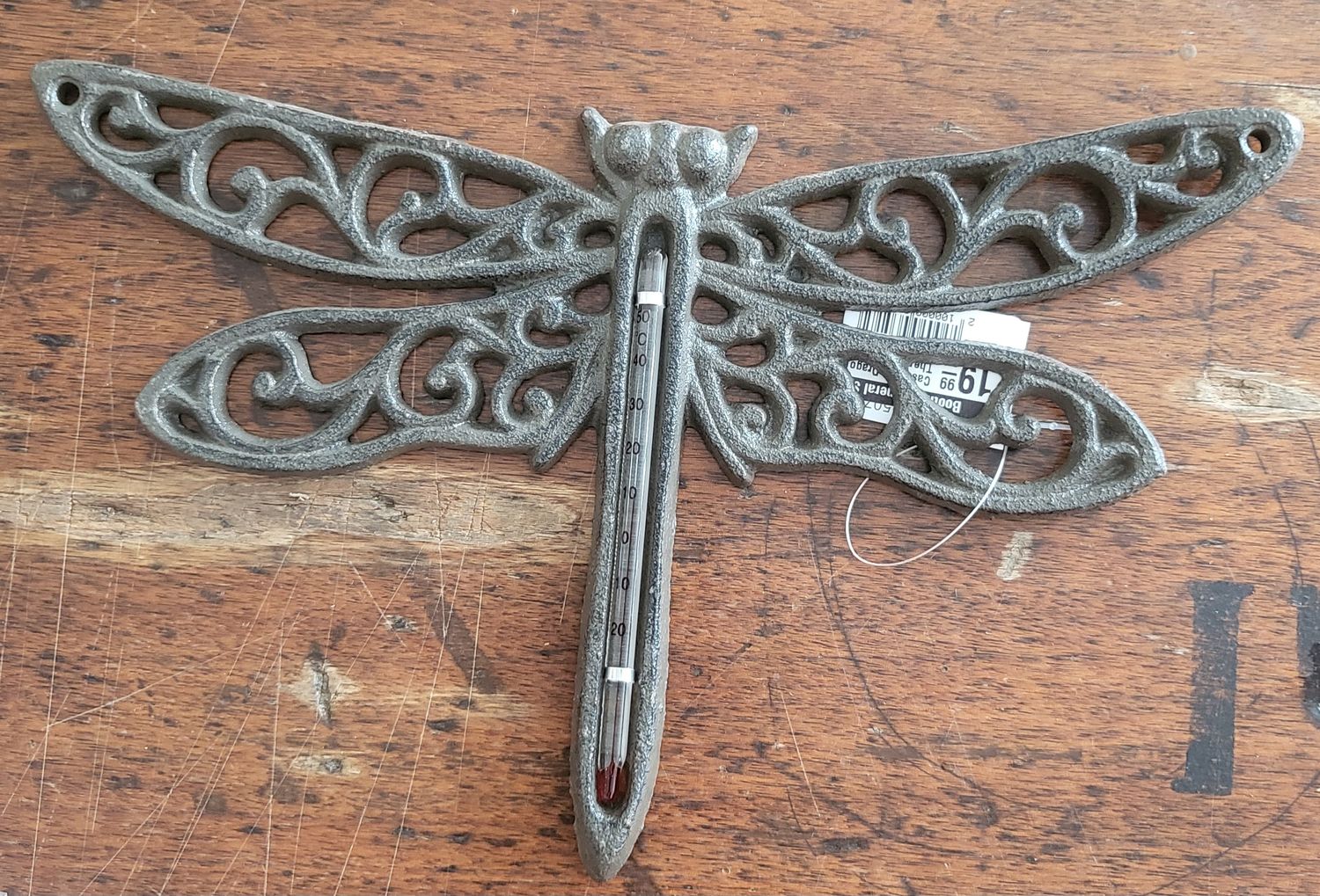 Thermometer - Cast Iron - Dragonfly