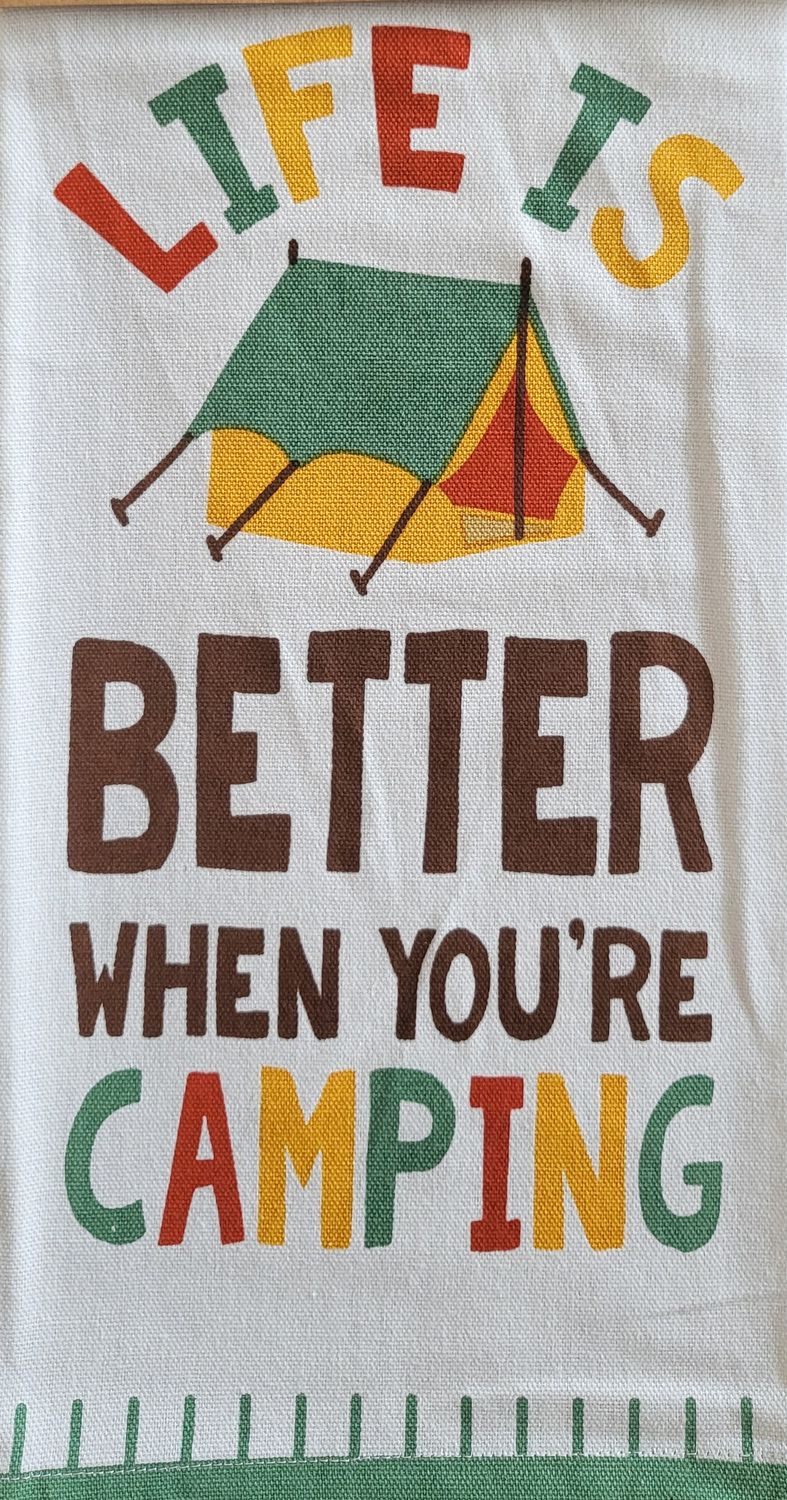 Tea Towel - &quot;Life is Better&quot;