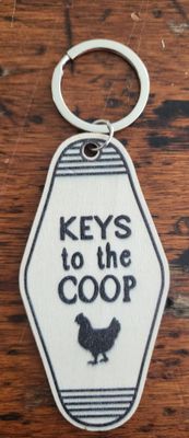 Keychain - &quot;Keys to the Coop&quot;