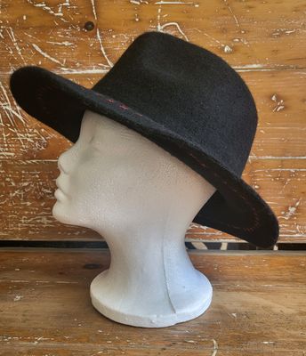 Hat - Black Felt  Fedora