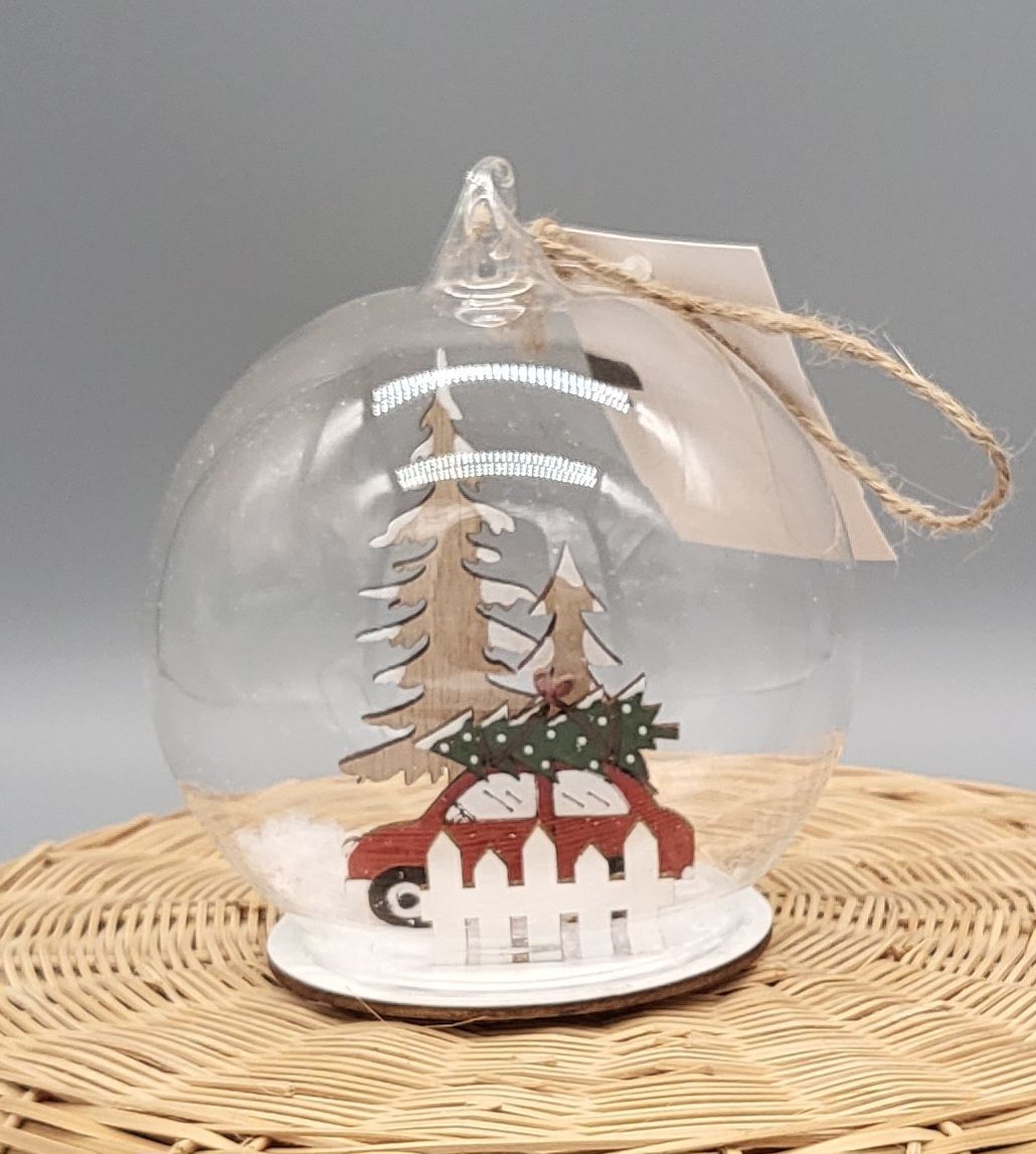 Ornament - Snowglobe - Christmas Tree Truck