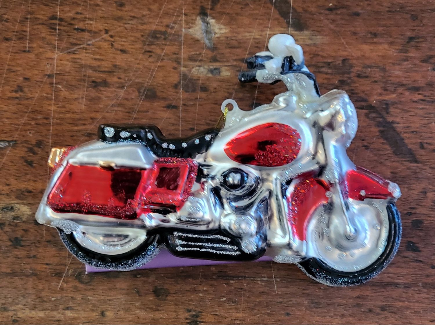 Ornament - Glass - Motorbike