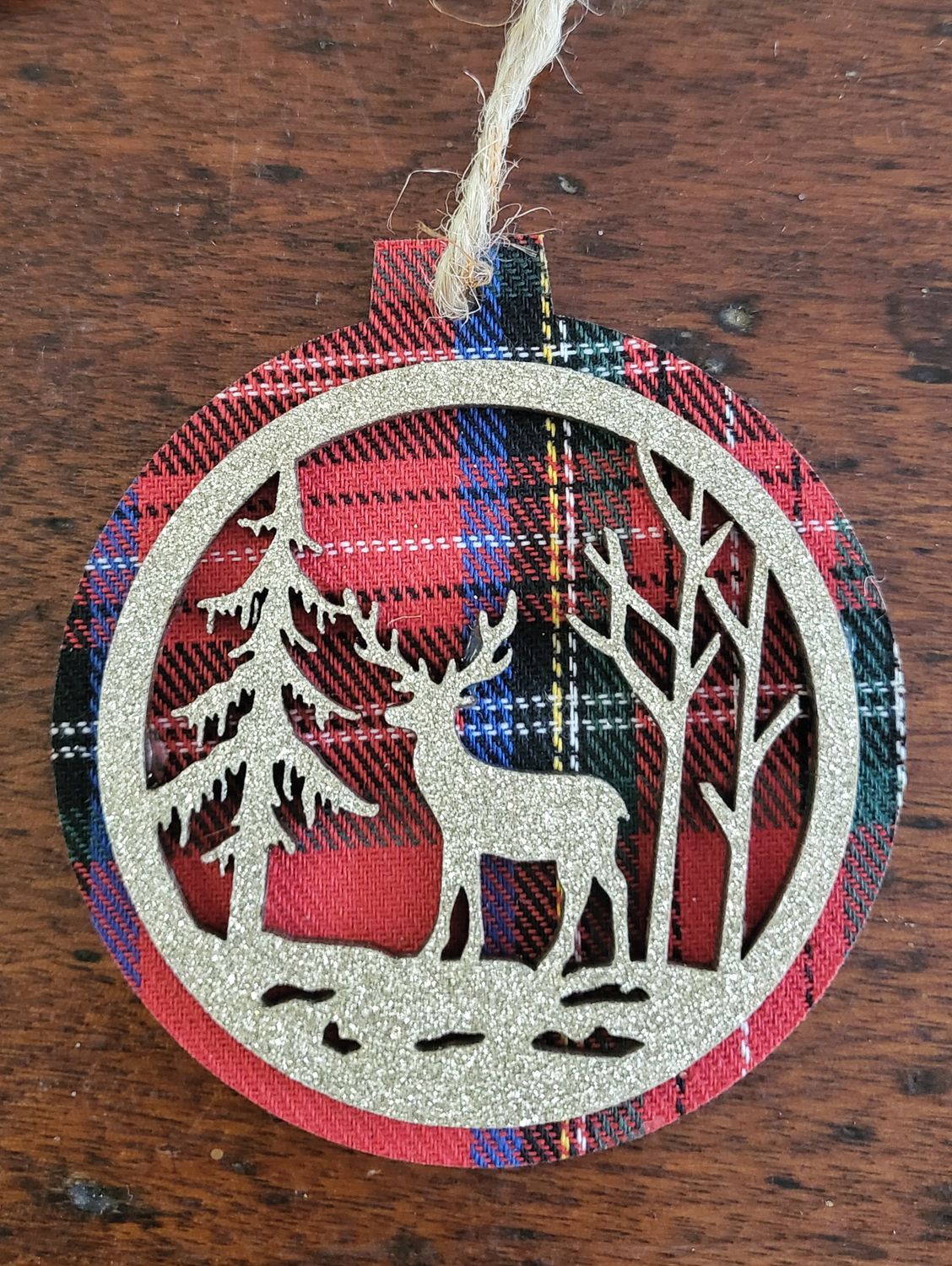 Ornament - Plaid Reindeer