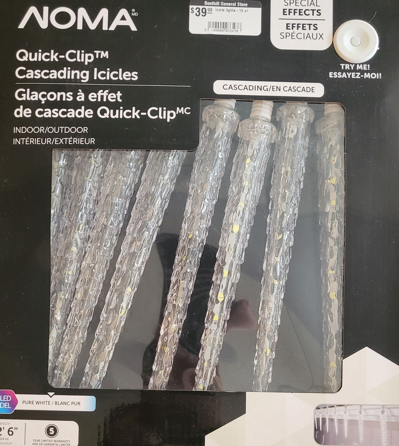 Icicle Lights - 12&#39; 6&quot;Ft
