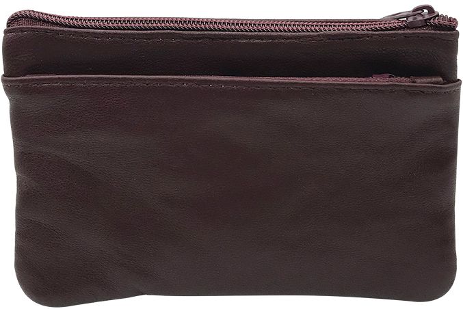 Coin Wallet - Leather - Burgundy