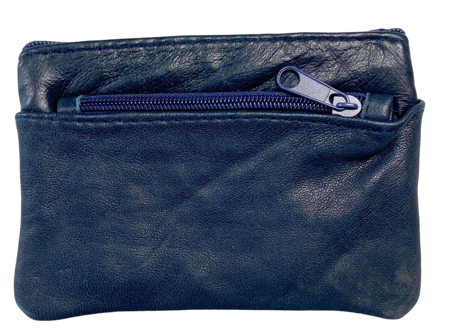 Coin Wallet - Leather - Navy Blue