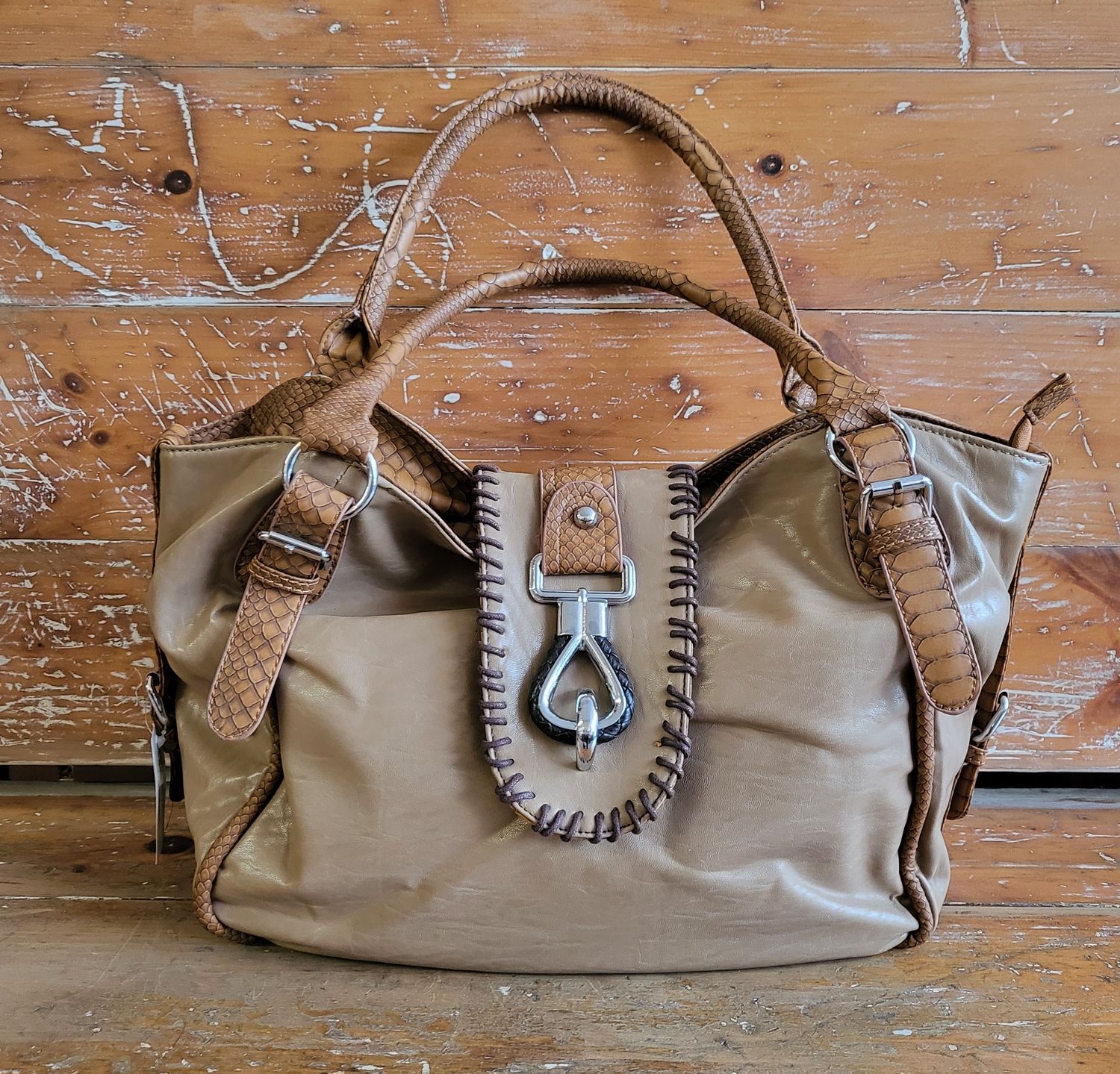 Purse - Taupe - Faux Leather