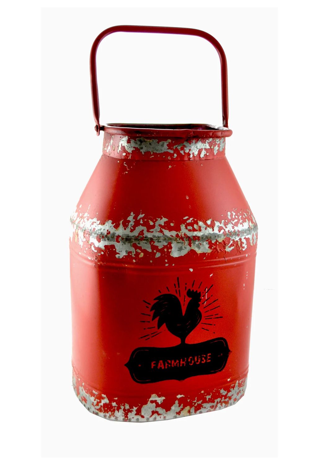 Milk Can - Metal - Red