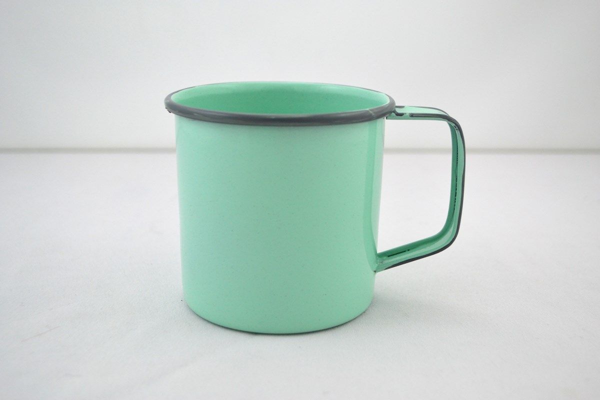 Mug - Enamel Metal - Green - 12oz