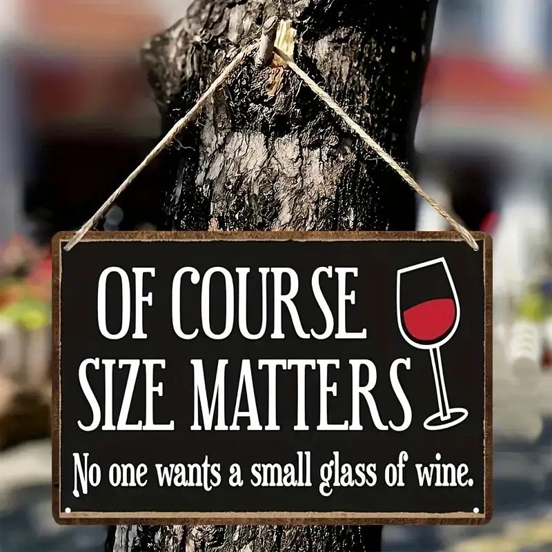 Sign - Wood - Of Course Size Matters