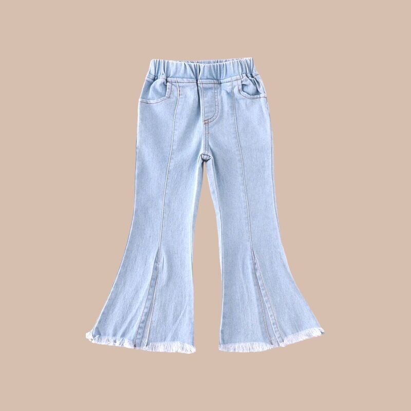 Girls Open Front Denim Jeans