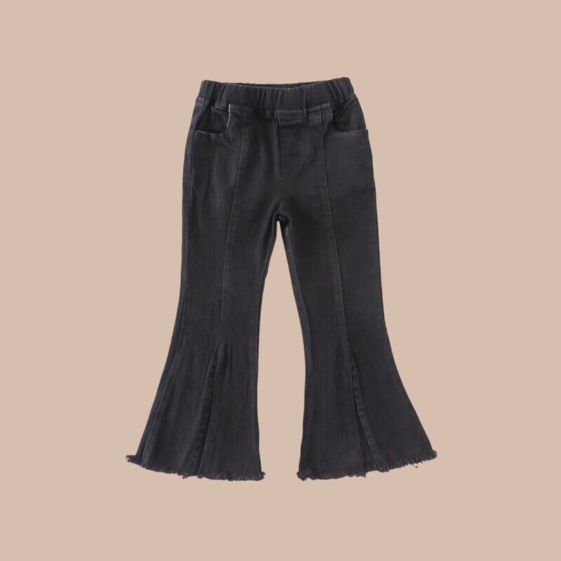 Girls-Open Front Denim Jeans