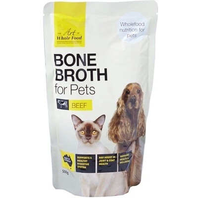 Beef Bone Broth For Pets 500G - Carton of 8