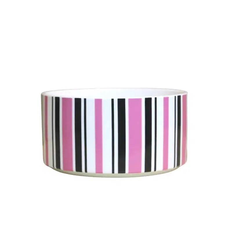 Candy Stripe Bowl Medium Pink