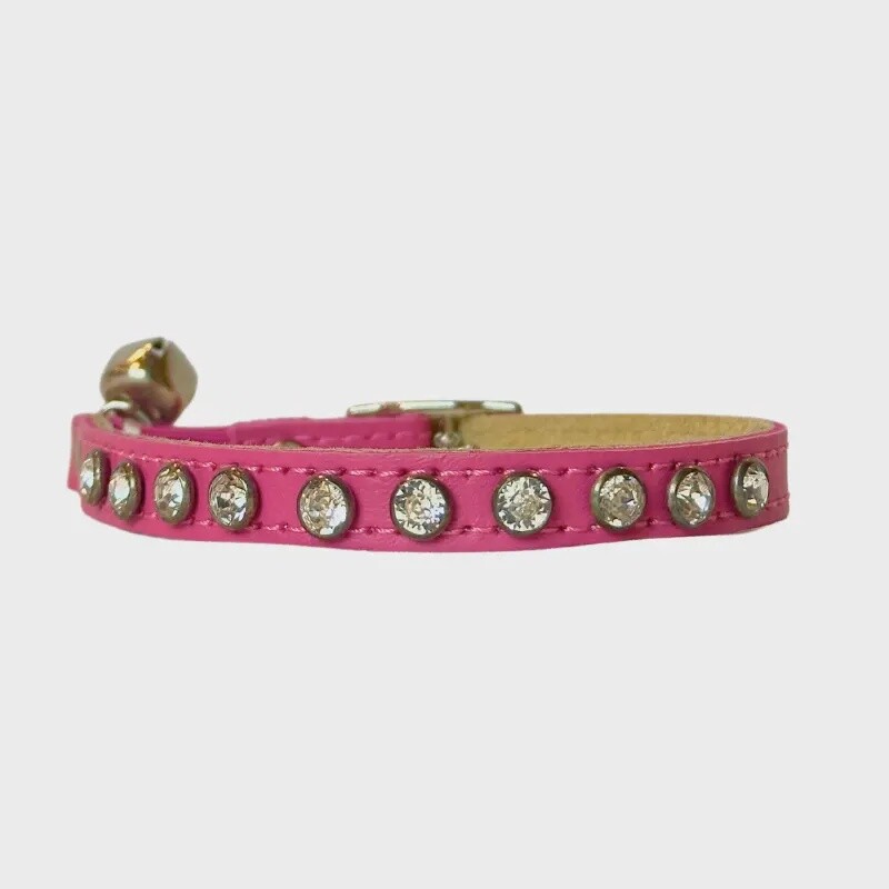 Coco Crystal Cat Collar  Fuchsia