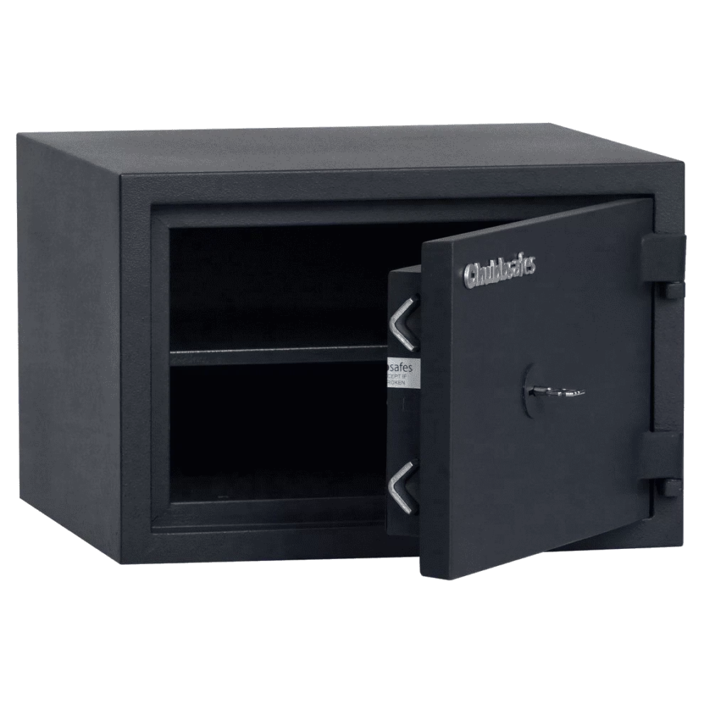 Caja fuerte de sobreponer CHUBB HOMESAFE S2, 30P Homologada EN14450 
Doble protección contra robo y fuego para particulares y despachos profesionales