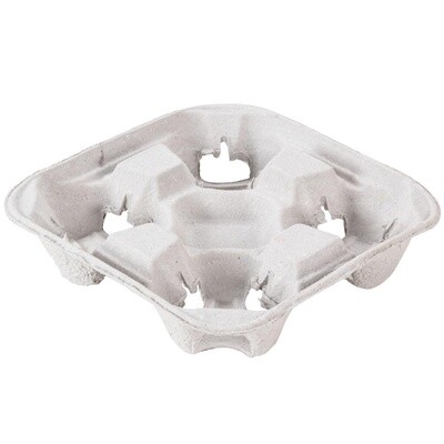 4 Cup Tray Holder(360 pcs, 5x5/S 8-32oz, Molded Fibre Strong