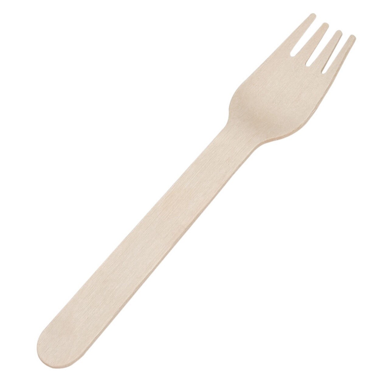 Wooden Forks 100/bag, 2000/case (Birch, 4&quot;/160mm)