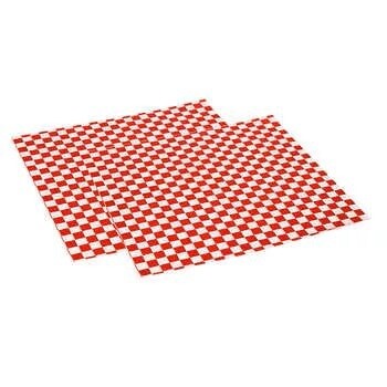 Grease Resistant Paper Sheets 12x12 Red Checkered 1000pcs