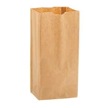 #6 Brown Paper Bags - 500pcs, 6lbs