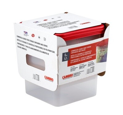 Cambro 6QT (5.7L) Square Containers 2pcs/pack