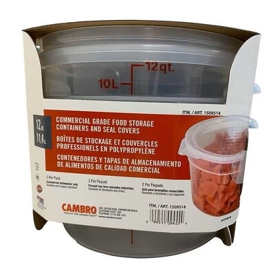 Cambro 12QT (11.4L) Round Containers 2pcs/pack