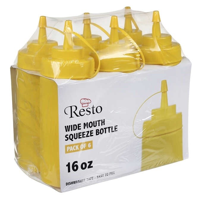 Resto 16oz Yellow Squeeze Bottle Pack of 6