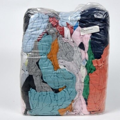 20lb Cotton Rags Wipers Multicolours 20lbs/bg, 40/sk