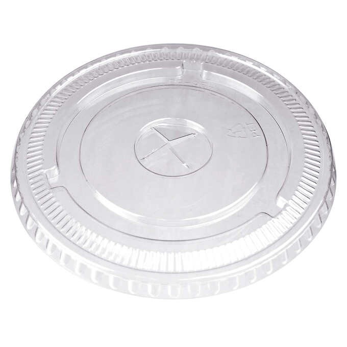 Cafe express PET Flat Lids for 12oz, 16oz &amp; 20oz Cold Cups (500pcs)