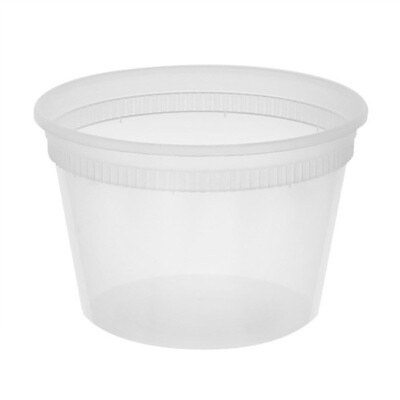 Translucent Round Deli Containers - Clear 16oz (500pcs)