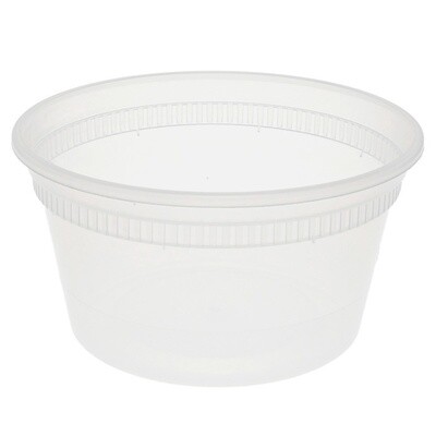12oz Translucent Round Deli Containers - Clear (500pcs)