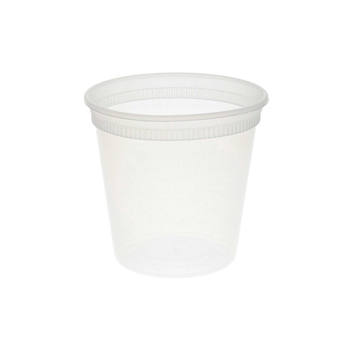 Translucent Round Deli Containers - Clear 24oz (240pcs Combo Set)