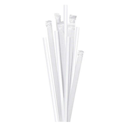 10&quot; Bubble Tea Brown Paper Straw Wrapped (2000pcs)