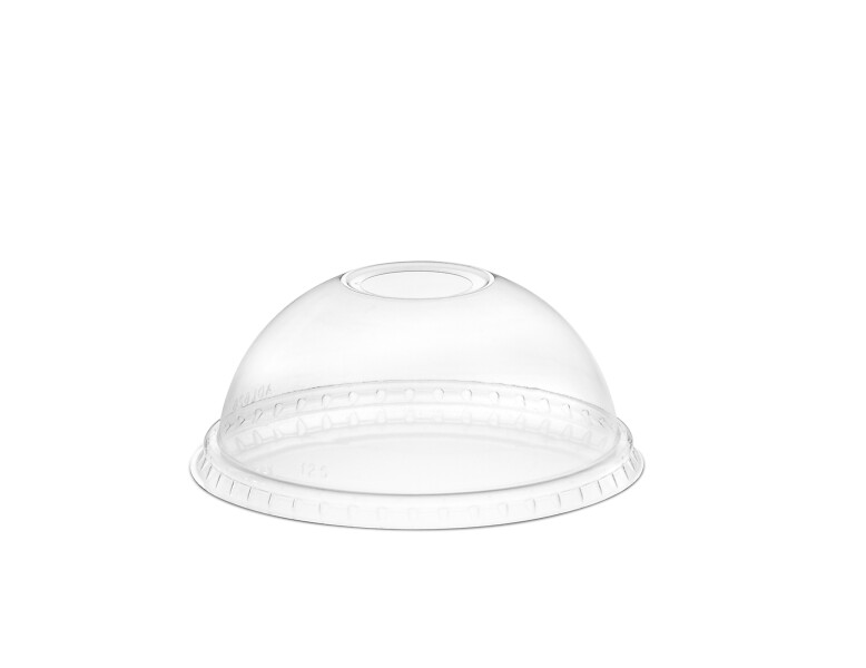 Premier Essentials Dome Lid w/ hole fits to 12-24oz pet cups(1000/case)