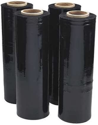 Pallet Wrap 4 Rolls Black, 14&quot; x 75GA x 1500&#39; (per case)