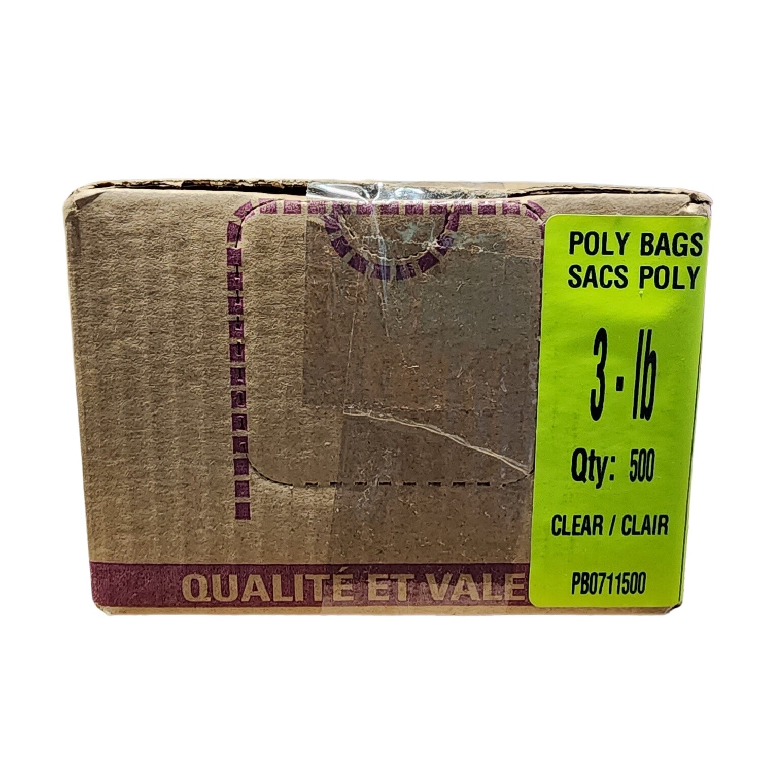 Poly Bag 3lbs (500pcs)