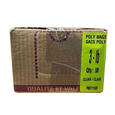 Poly Bag 3lbs (500pcs)