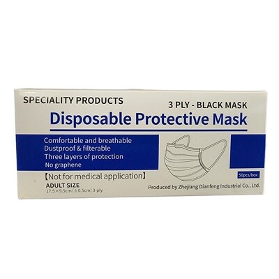 Face Mask Black 50pcs (per box)