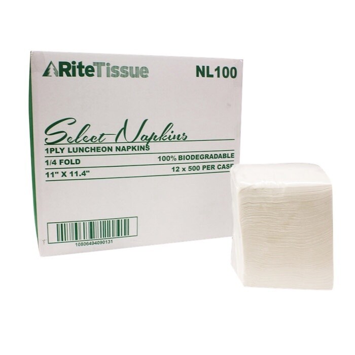 RiteTissue NL100 Luncheon Napkins 1 ply (6000)