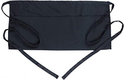 Waist Apron Black 3 Pockets (per piece)