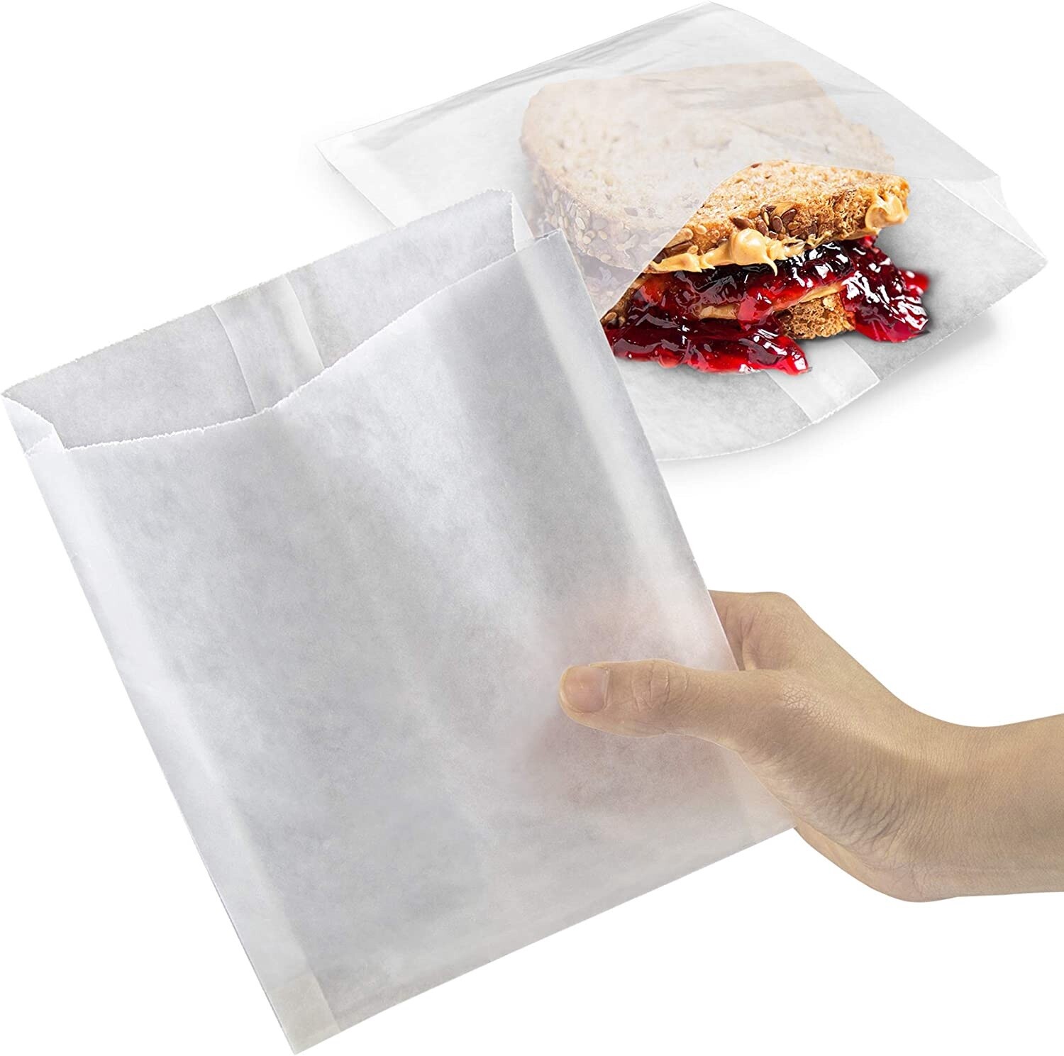 6 x .75 x 6.75 White Sandwich/Burger Bags (1000pcs)