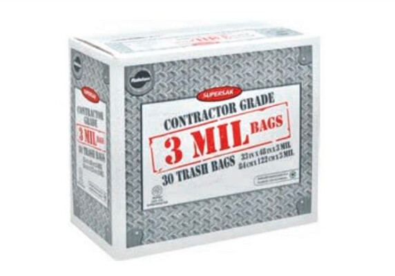 Contractor Garbage Bag 33x48 Black - 3 MIL (30pcs)