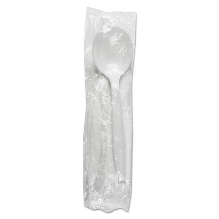 Café Express Individually Wrapped Heavyweight White Plastic Soup Spoon (500pcs)
