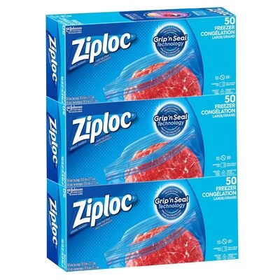 Ziploc Easy-open Large Freezer Bags (3 Boxes)