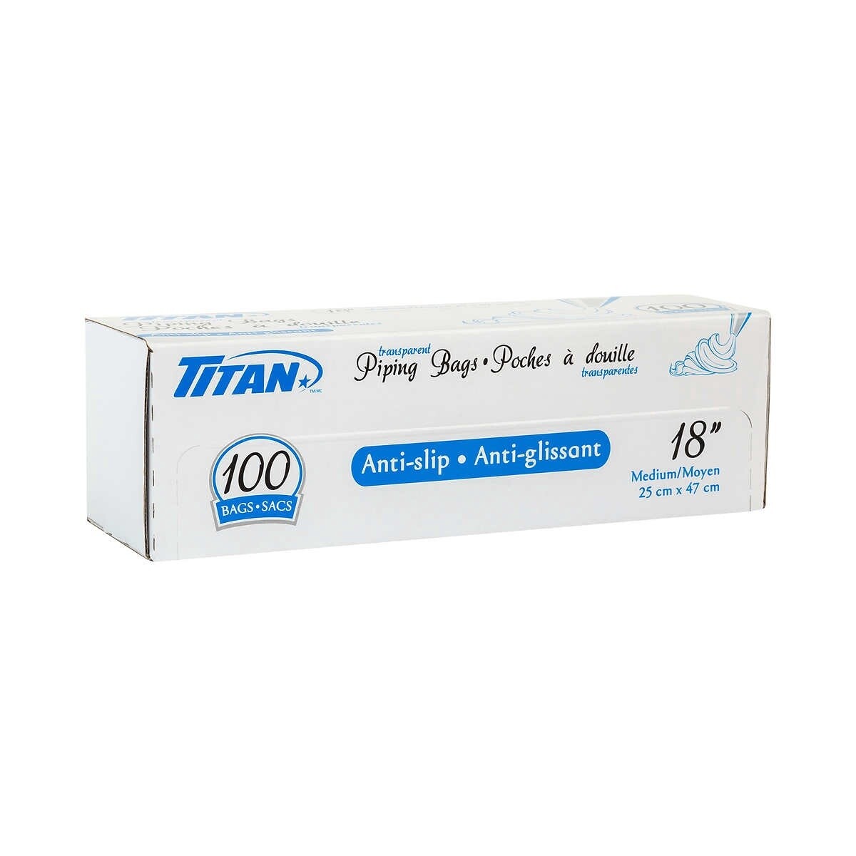 Titan Piping Bags 18&quot; 25cm x 47cm (100pcs)