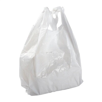 15LBS White T-Shirt Bag S3 (per case)