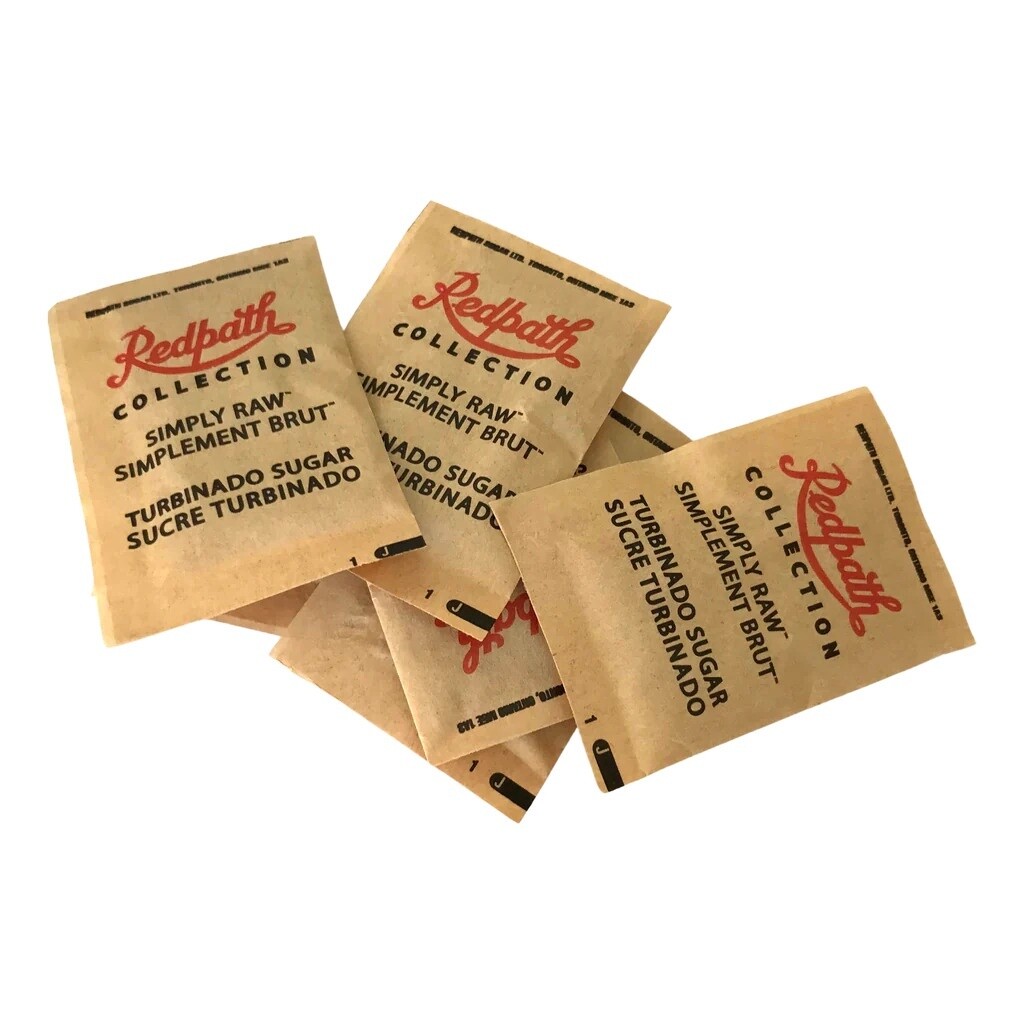 Redpath 3.5g Raw Sugar Packets 1000pcs (per case).ND