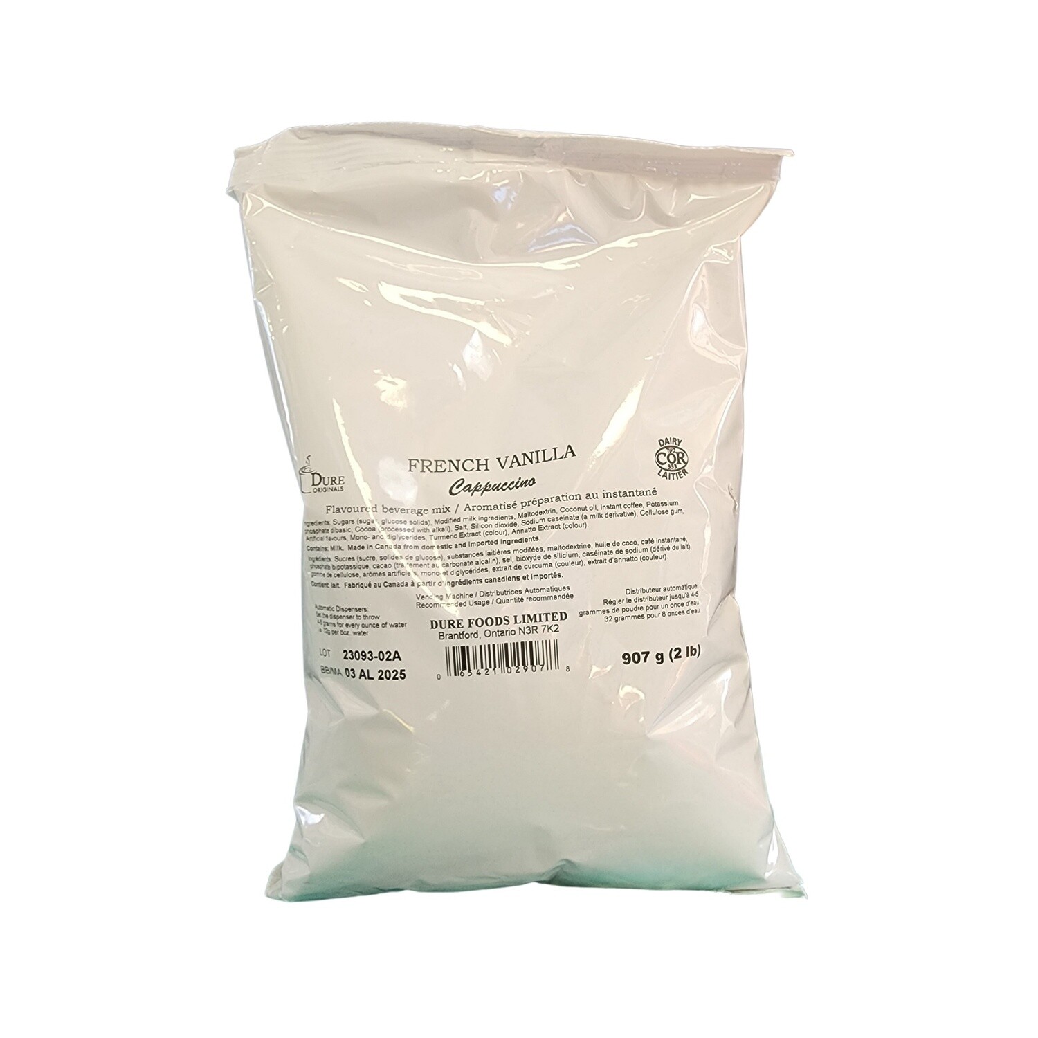 Dure French Vanilla Powdered Cappuccino 2lb