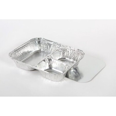 Aluminum Foil 3 Compartment Hi Divider Combo  w/ Lids  (250pcs)