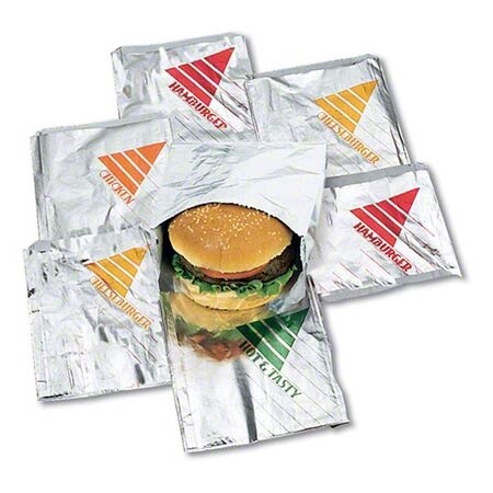 8.25x6.5 Foil Sandwich/Burger Bags LARGE (1000pcs)